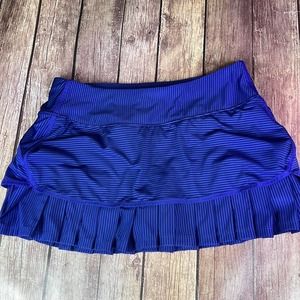 ATHLETA Purple Striped Good Match Athletic Skort / Skirt Womens Small Petite